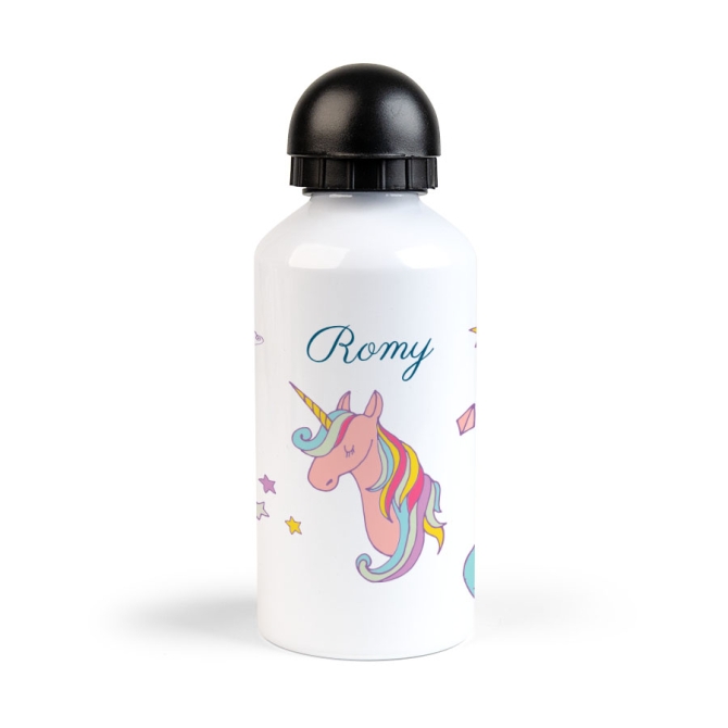Botella de agua para personalizar - Unicornio 