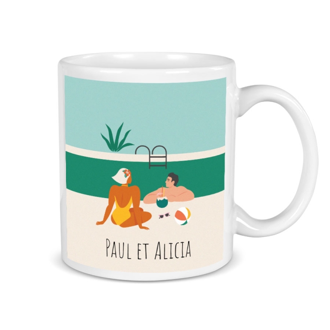 Taza para personalizar - La piscina 