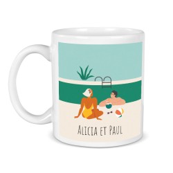 Taza para personalizar - La piscina. n1