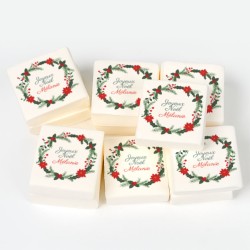 12 Malvaviscos Personalizados - Corona de Navidad. n°1