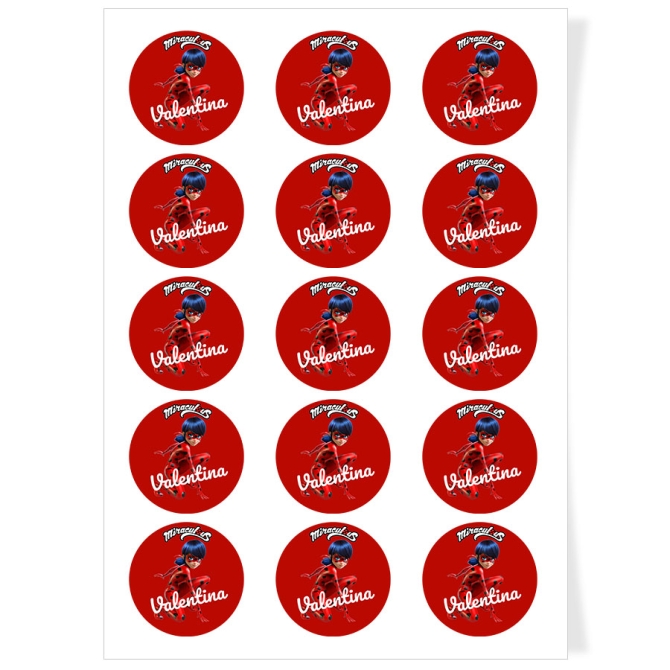 Discos para cupcakes para personalizar - Ladybug 