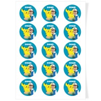 Discos de cupcakes para personalizar - Pokmon Ash