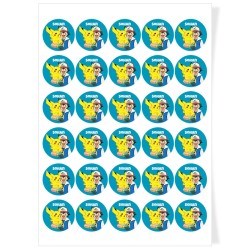 Discos de cupcakes para personalizar - Pokmon Ash. n1