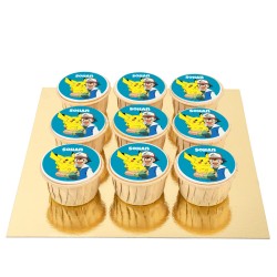 Discos de cupcakes para personalizar - Pokmon Ash. n3