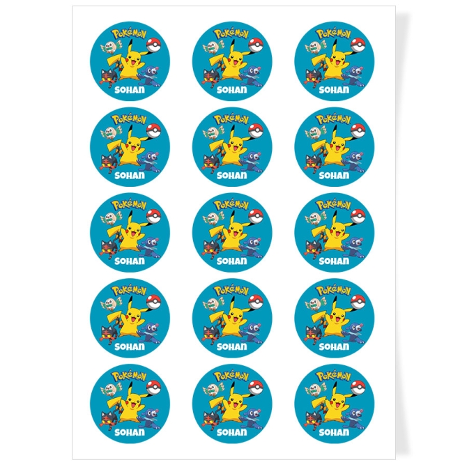 Discos de cupcakes para personalizar - Pokmon 