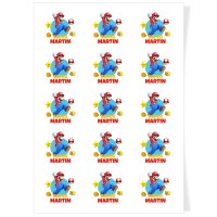 Discos de cupcakes para personalizar - Mario