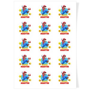 Discos de cupcakes para personalizar - Mario