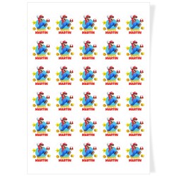 Discos de cupcakes para personalizar - Mario. n1