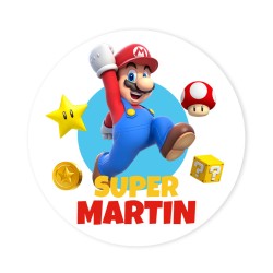 Discos de cupcakes para personalizar - Mario. n2