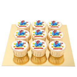 Discos de cupcakes para personalizar - Mario. n3