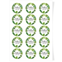 Discos para cupcakes para personalizar - Hojas Tropicales