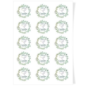 Discos Cupcakes Personalizados - Bautismo Paloma