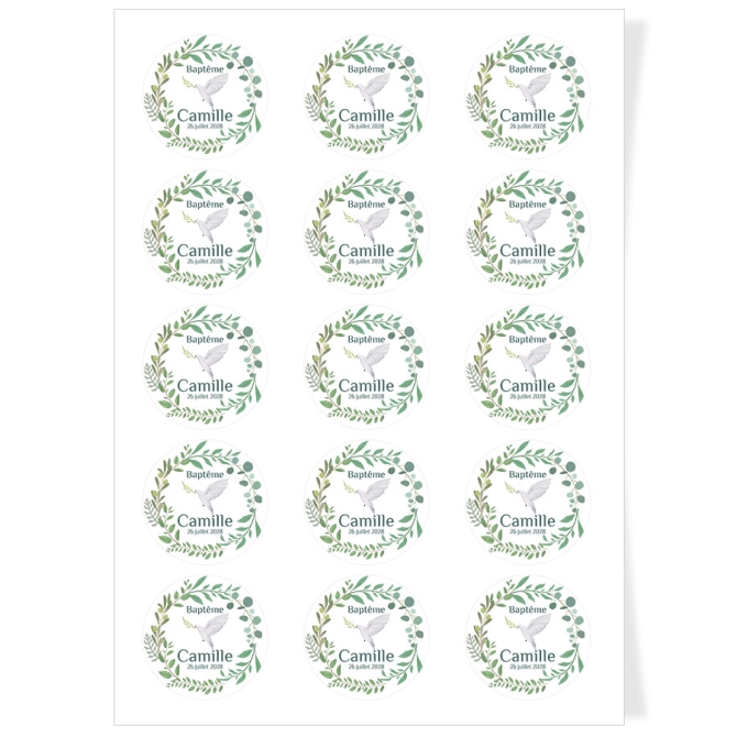 Discos Cupcakes Personalizados - Bautismo Paloma 
