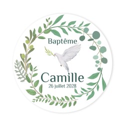 Discos Cupcakes Personalizados - Bautismo Paloma. n2