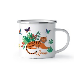 Taza de esmalte personalizada - Tigre. n1