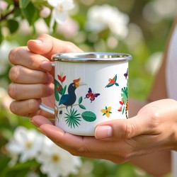 Taza de esmalte personalizada - Tigre. n2