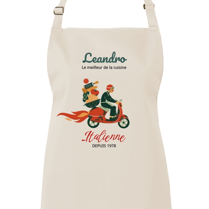 Delantal personalizable para adultos - Cocina italiana 