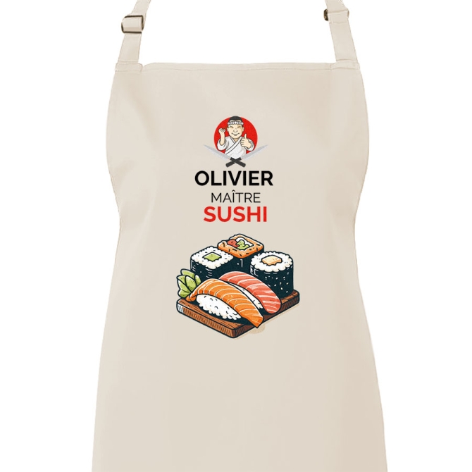 Delantal personalizable para adultos - Sushi Master 