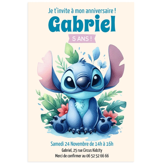 Invitaci�n personalizable - Stitch 