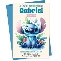 Invitaci�n personalizable - Stitch. n�1