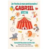 Invitaci�n personalizable - Circo