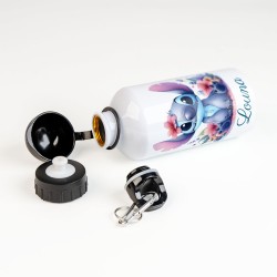 Botella de agua personalizable - Stitch Flowers. n�3