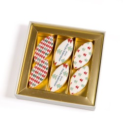 Caja de regalo de 6 Calissons personalizados - �rbol de Navidad. n�1