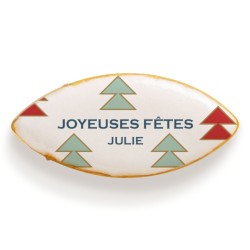 Caja de regalo de 6 Calissons personalizados - �rbol de Navidad. n�2