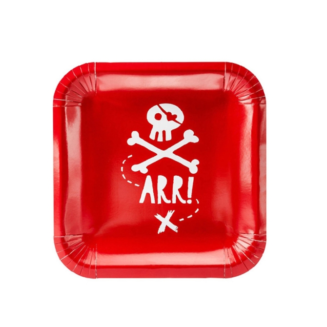 Caja de fiesta pirata roja 